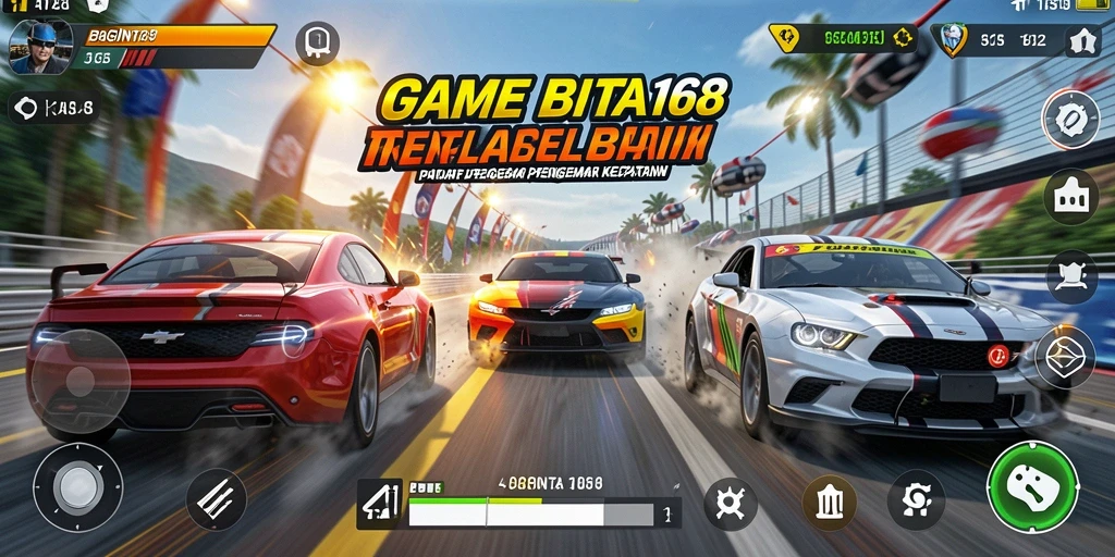 Tampilan gameplay balapan seru di BAGINTA168.
