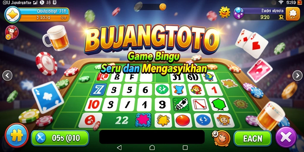 Screenshot utama BUJANGTOTO menampilkan gameplay Bingo yang seru.
