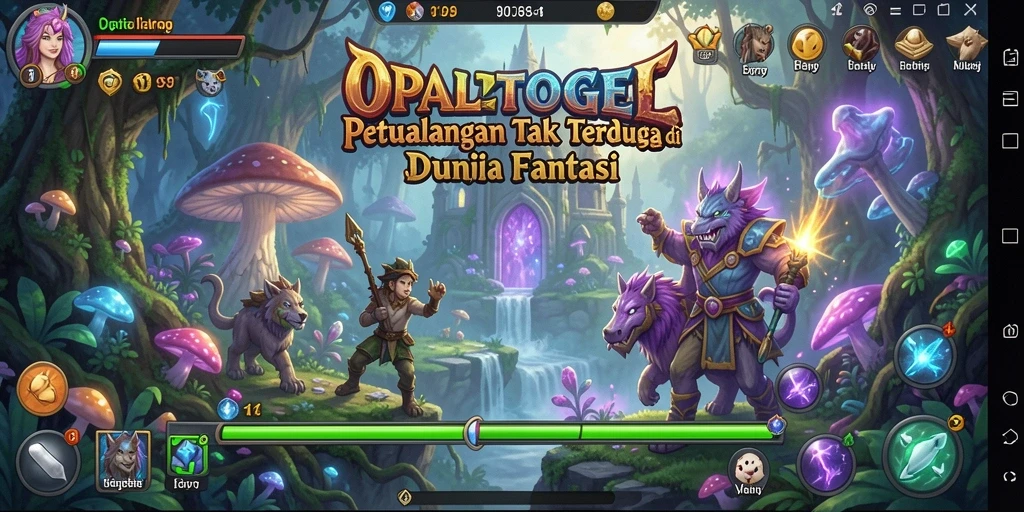 Tampilan gameplay menegangkan dalam OPALTOGEL saat menjelajahi dunia fantasi.